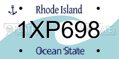 1XP698 Rhode Island License Plate