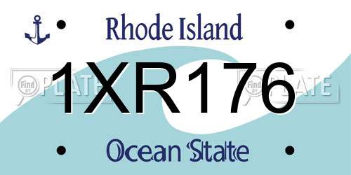 1XR176 Rhode Island License Plate