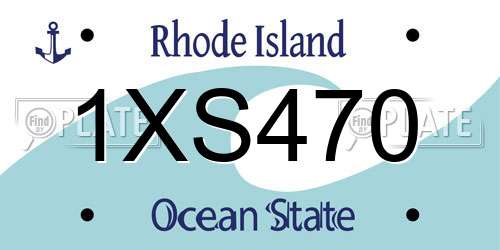 1XS470 Rhode Island License Plate