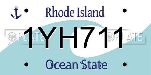 1YH711 Rhode Island License Plate