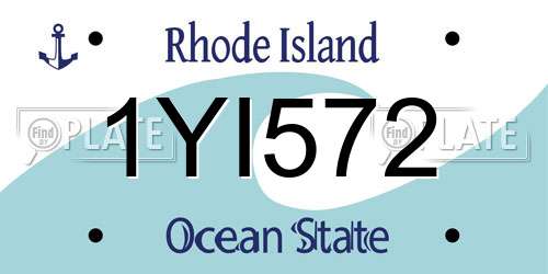1YI572 Rhode Island License Plate
