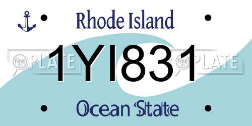 1YI831 Rhode Island License Plate