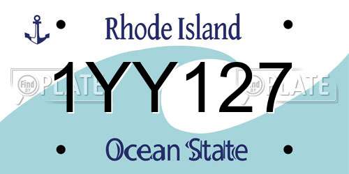 1YY127 Rhode Island License Plate