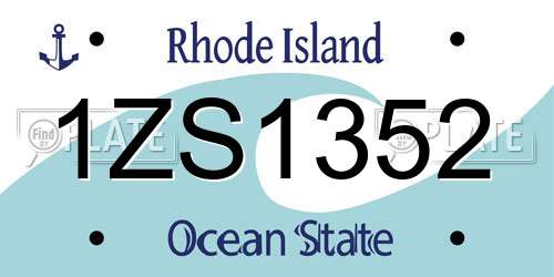 1ZS1352 Rhode Island License Plate