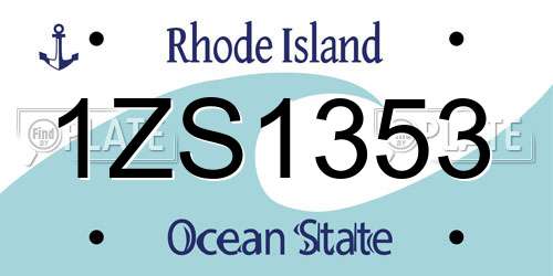 1ZS1353 Rhode Island License Plate