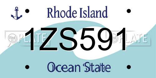 1ZS591 Rhode Island License Plate