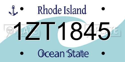 1ZT1845 Rhode Island License Plate