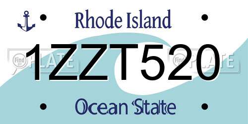 1ZZT520 Rhode Island License Plate