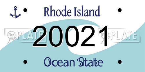 20021 Rhode Island License Plate