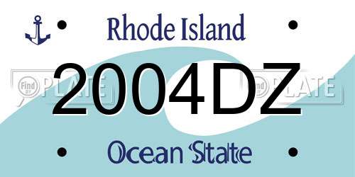 2004DZ Rhode Island License Plate