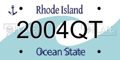2004QT Rhode Island License Plate