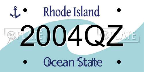 2004QZ Rhode Island License Plate