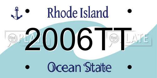 2006TT Rhode Island License Plate