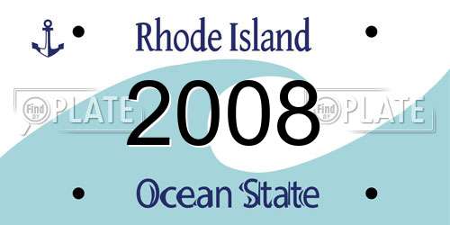 2008 Rhode Island License Plate