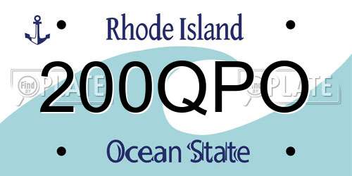200QPO Rhode Island License Plate