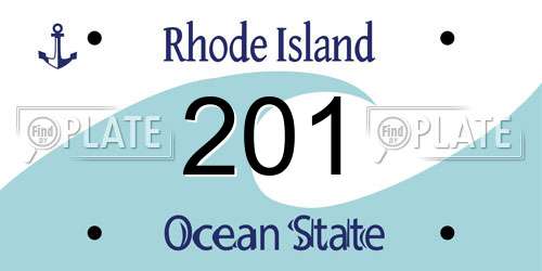 201 Rhode Island License Plate