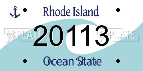 20113 Rhode Island License Plate