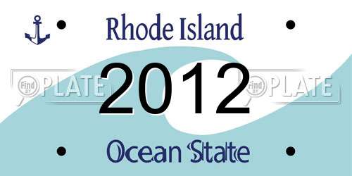 2012 Rhode Island License Plate