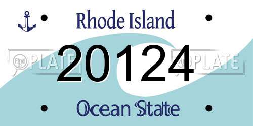 20124 Rhode Island License Plate