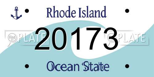 20173 Rhode Island License Plate