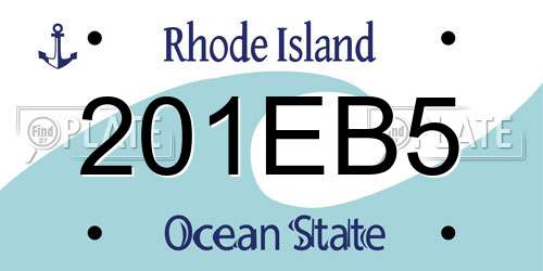 201EB5 Rhode Island License Plate
