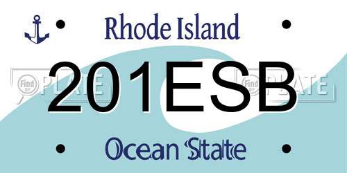 201ESB Rhode Island License Plate