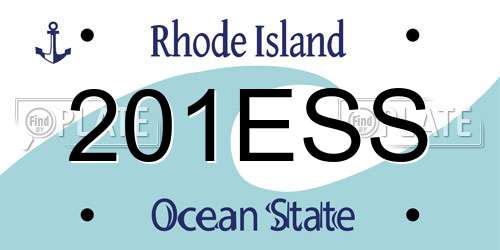 201ESS Rhode Island License Plate