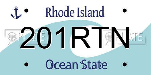 201RTN Rhode Island License Plate