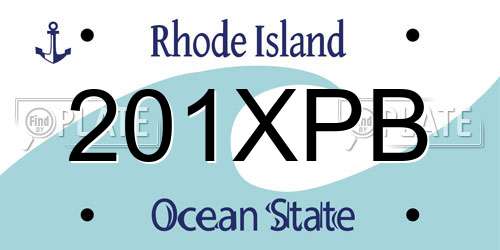 201XPB Rhode Island License Plate