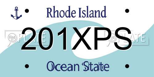 201XPS Rhode Island License Plate