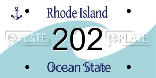 202 Rhode Island License Plate