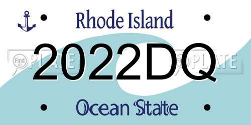 2022DQ Rhode Island License Plate
