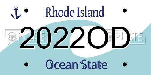 2022OD Rhode Island License Plate