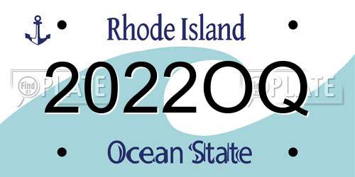2022OQ Rhode Island License Plate