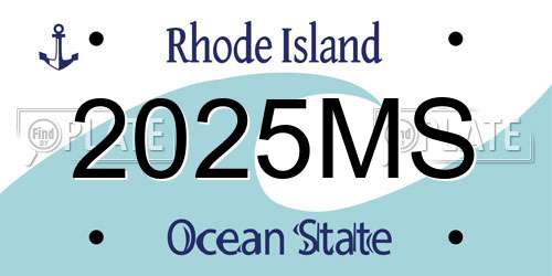 2025MS Rhode Island License Plate