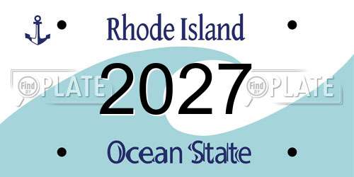 2027 Rhode Island License Plate