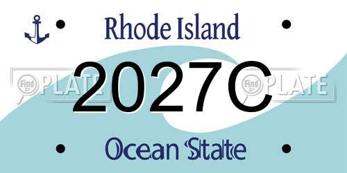 2027C Rhode Island License Plate