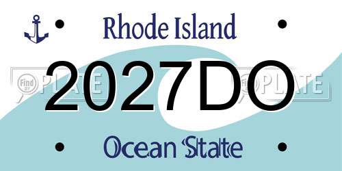 2027DO Rhode Island License Plate