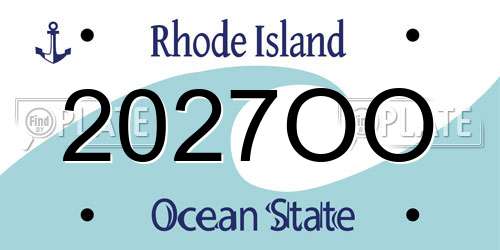 2027OO Rhode Island License Plate