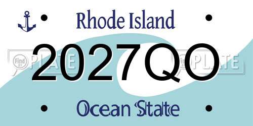 2027QO Rhode Island License Plate