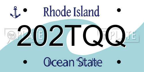 202TQQ Rhode Island License Plate