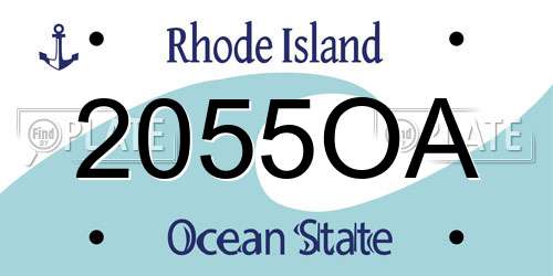 2055OA Rhode Island License Plate