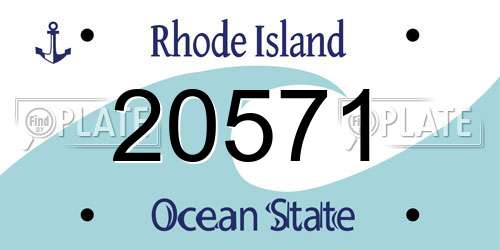 20571 Rhode Island License Plate
