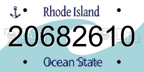 20682610 Rhode Island License Plate