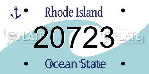 20723 Rhode Island License Plate