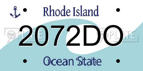 2072DO Rhode Island License Plate