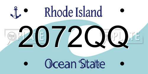 2072QQ Rhode Island License Plate