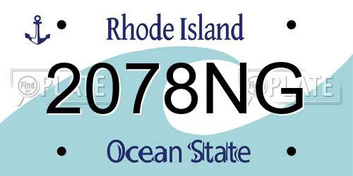 2078NG Rhode Island License Plate
