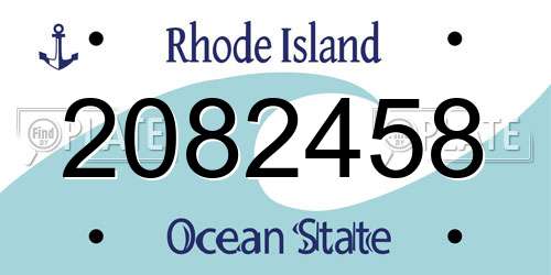 2082458 Rhode Island License Plate