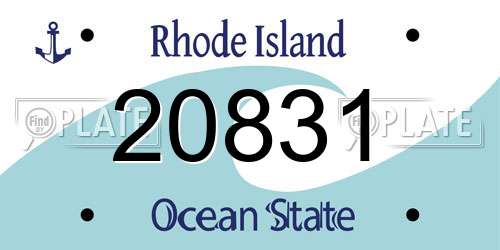 20831 Rhode Island License Plate